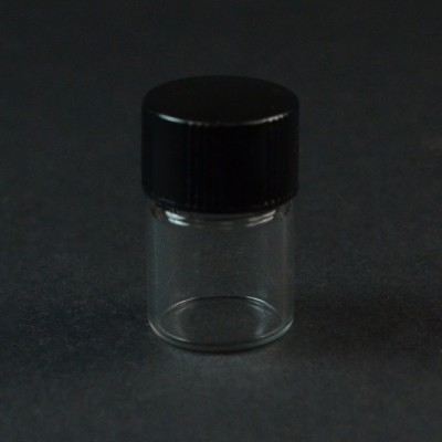 1/2 DRAM Screw Thread Clear Glass Vial 13/425