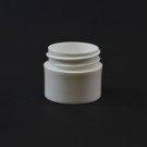 1/4 OZ 33/400 Thick Wall Straight Base White PP Jar - 1638/Case