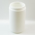 32 oz 89/400 White HDPE Wide Mouth Regular Wall Straight Sided Jar