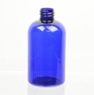 4 oz 20/410 Squat Boston Round Cobalt PET Bottle