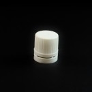 18-DIN White Tamper-Evident Vertical Dropper Cap