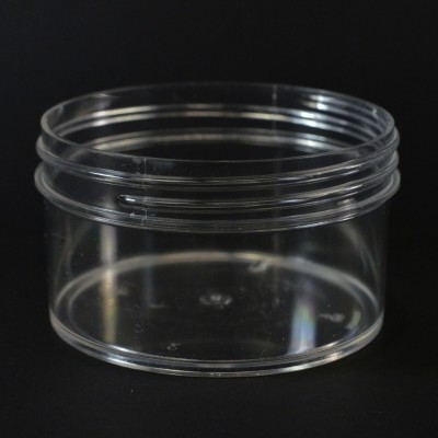 6 oz 89/400 Regular Wall Straight Base Clear PS Jar