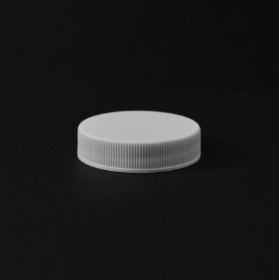 45/400 White Ribbed Straight PP Cap / PS Liner - 2000/Case