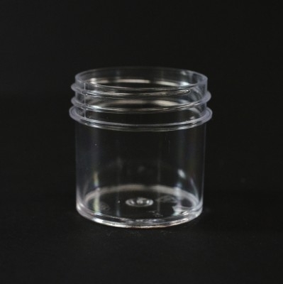 1 oz 43/400 Regular Wall Straight Base Clear PS Jar