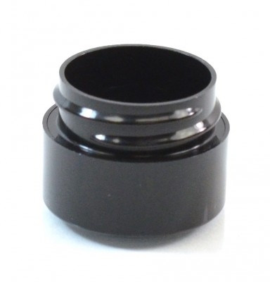 1/4 oz 33/400 Double Wall Straight Base Black PP Jar