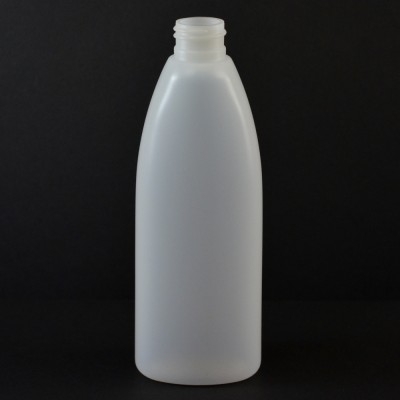 8 oz 24/410 Teardrop Oval Natural HDPE Bottle