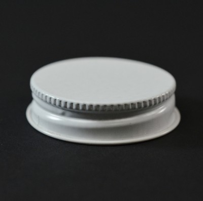 38/400 CT White White Metal Continuous Thread Caps