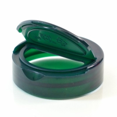 45/400 Smooth Trans Dark Green NutraFlapper Dispensing PP Cap 