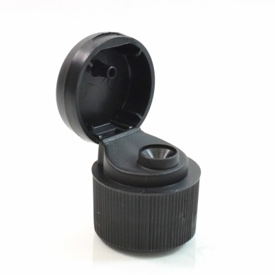 24/410 Ribbed Black Snaptop Dispensing PP Cap