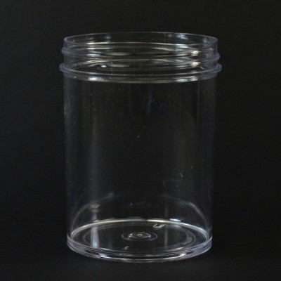 6 oz 63/400 Regular Wall Straight Base Clear PS Jar