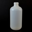 8 oz 24/410 Boston Round Natural HDPE Bottle