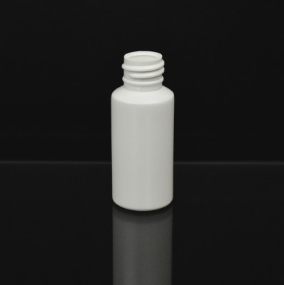 1 oz 20/410 Short Cylinder Round White HDPE Bottle