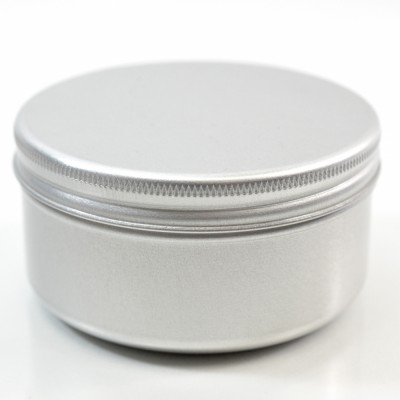 100 ML Aluminum Metal Straight Base Jar