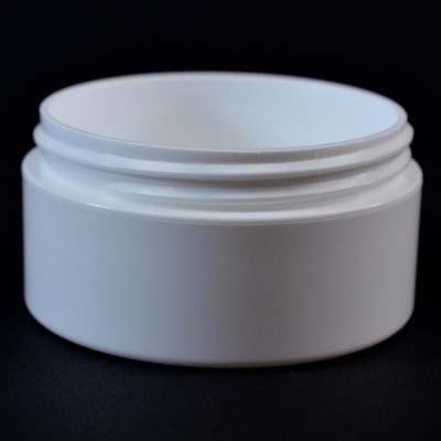 2 oz 70/400 Double Wall Straight Base White PP Jar