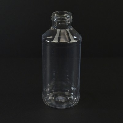 4 oz 24/410 Modern Round Clear PET Bottle