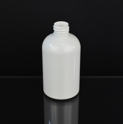 4 oz 20/410 Squat Boston Round White PET Bottle