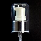 24/410 Treatment Pump Shiny Silver/White/Clear Hood