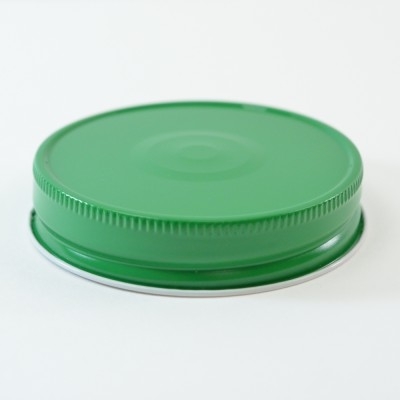 70G-450 Green-White with Button Metal Cap with Plastisol Liner