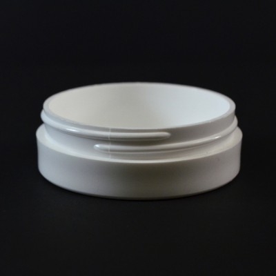 1 oz 70/400 White Thick Wall Straight Base PP Jar