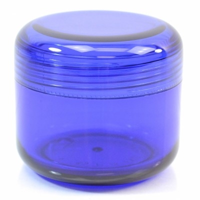 4 oz 70 MM Cobalt Blue Thick Wall Round Base SAN Jar