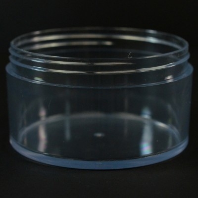 6 oz Heavy Wall Low Profile Clear PETG Jar