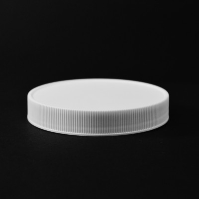 89/400 White Ribbed Straight PP Cap / Unlined - 580/Case