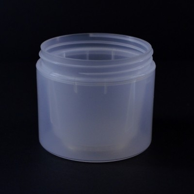 4 oz 70/400 Double Wall Straight Base Natural PP Jar