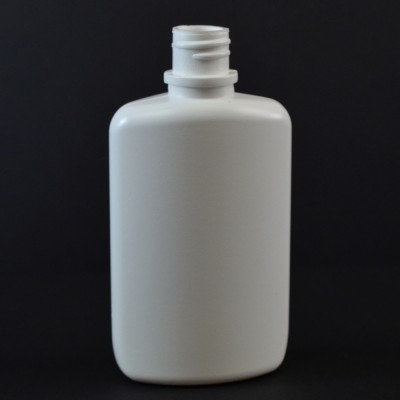 2 oz 18/410 W/R Drug Oval White HDPE Bottle