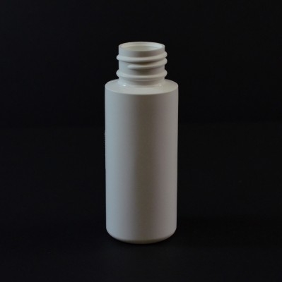2 oz 24/410 Cylinder Round White LDPE Bottle
