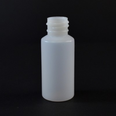 1 oz 20/410 Cylinder Round Natural HDPE Bottle