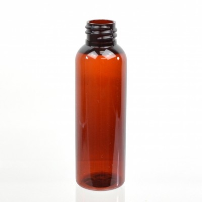 2 oz 20/410 Cosmo Round Amber PET Bottle