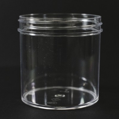 6 oz 70/400 Regular Wall Straight Base Clear PS Jar