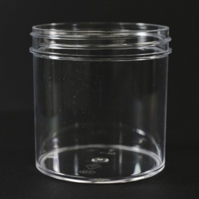 6oz Clear PS Plastic Straight Sided Jars (Short) - Clear 70-400