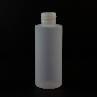 2 oz 20/410 Cylinder Round Natural HDPE Bottle