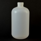 16 oz 28/410 Boston Round Natural HDPE Bottle