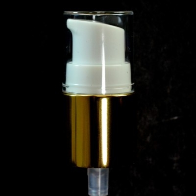 24/415 Treatment Pump Shiny Gold/White/Clear Hood