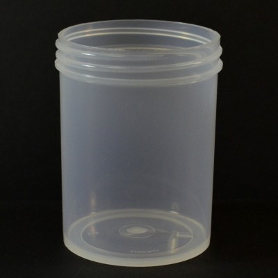 16 oz. Clear Square PET Plastic Jar (63-400)