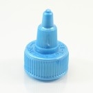 24/410 Blue Ribbed Dispensing Cap Twist Open PP