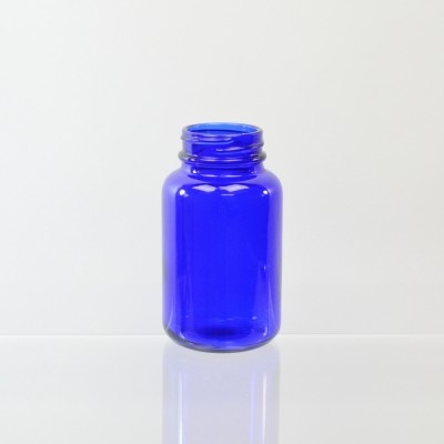120CC Packer 38/400 Cobalt Glass Nutritional Supplement Packer
