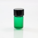 5/8 DRAM Screw Thread Emerald Glass Vial 13/425