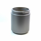 55 oz 120/400 Grey HDPE Wide Mouth Regular Wall Straight Sided Jar
