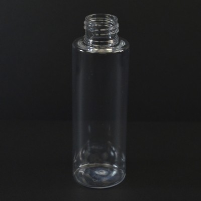 4 oz 24/410 Cylinder Round Clear PET Bottle