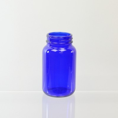 150CC Packer 45/400 Cobalt Glass Nutritional Supplement Packer