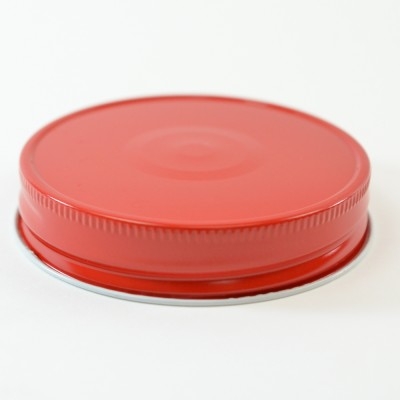 70G-450 Red-White with Button Metal Cap with Plastisol Liner