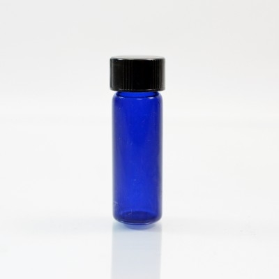 1 DRAM Screw Thread Cobalt Blue Glass Vial 13/425