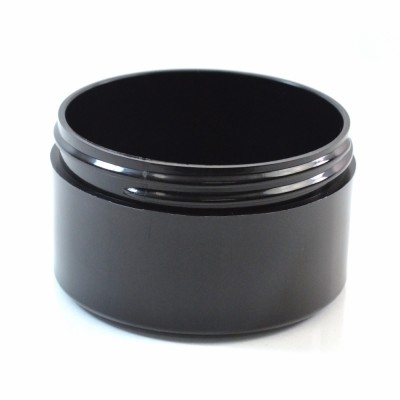 6 oz 89/400 Black Thick Wall Straight Base PP Jar