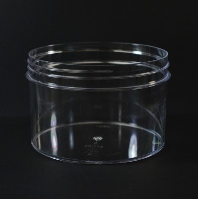 24 oz 120/400 Regular Wall Straight Base Clear PS Jar