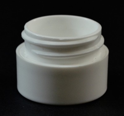 1/4 OZ 33/400 Double Wall Straight Base White PP Jar - 1800/Case