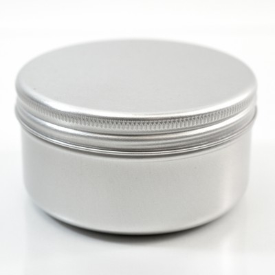 75 ML Aluminum Metal Straight Base Jar