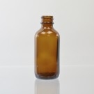 2 OZ Boston Round 20/400 Amber Glass Bottle  - 240/case